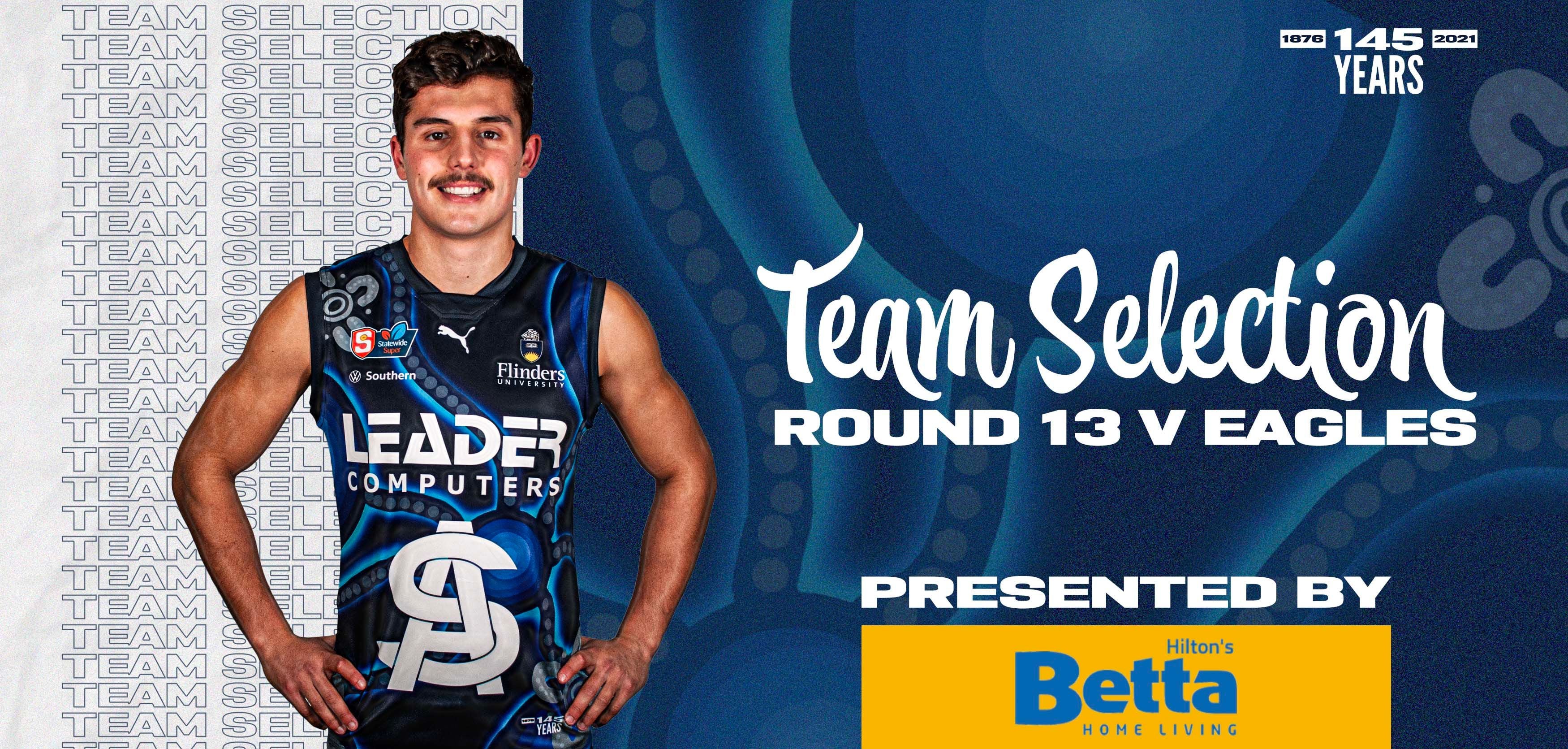 BETTA Teams Selection: Round 13 v Eagles BETTA Teams Selection: Round 13 v Eagles
